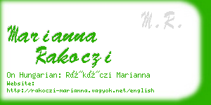 marianna rakoczi business card